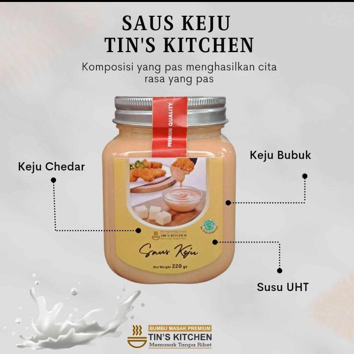 

Sauce Keju Tins Kitchen 220gr / Bumbu Keju / Pasta Keju