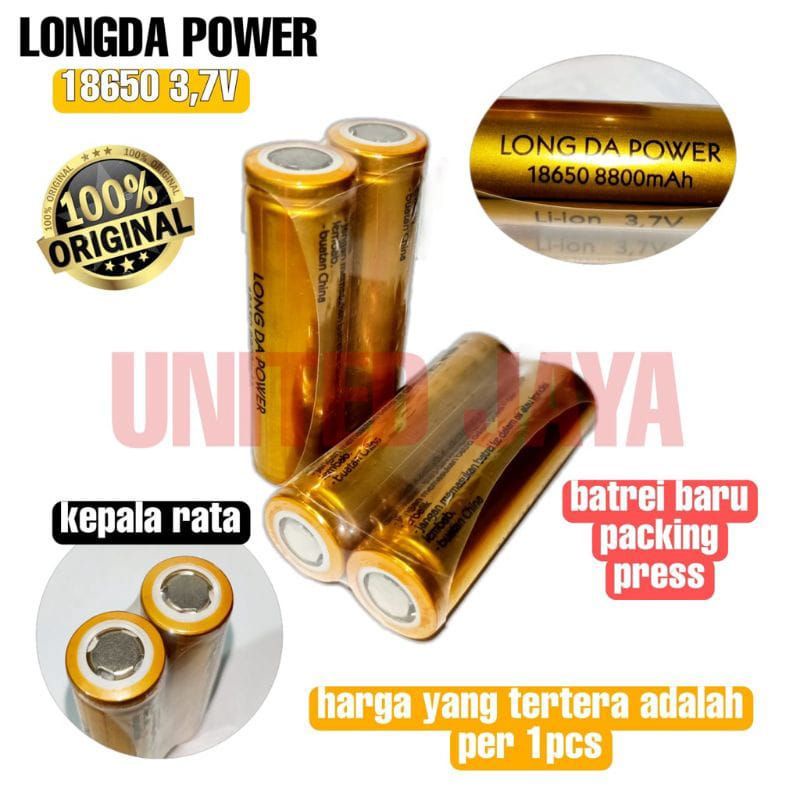 LONGDA GOLD Baterai 18650 ORIGINAL 8800mAh Authentic