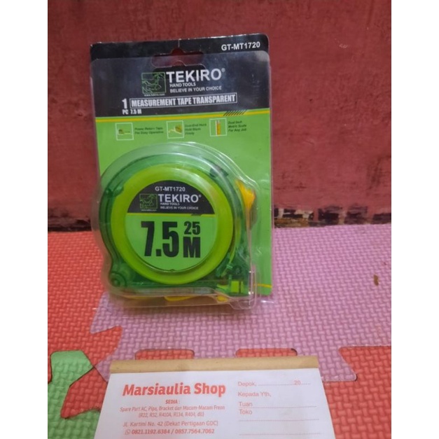 Meteran Tekiro 7.5 M Meter meteran 7,5 Transparan Measuring Measure