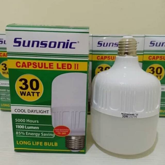 Bohlam Lampu LED Sunsonic 30Watt Cahaya Putih