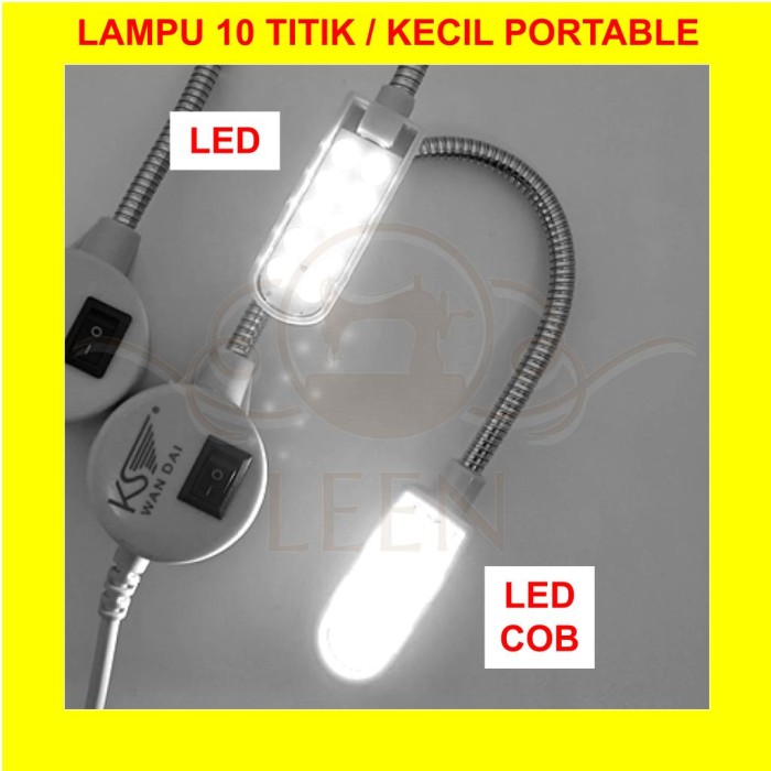 Lampu Portable LED COB Kecil (SUPER TERANG) GRADE A Mesin Jahit LEEN