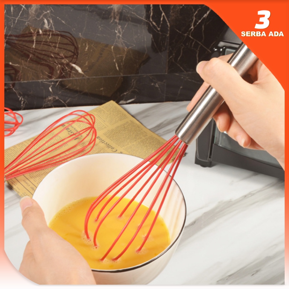 Kocokan Telur Silikon / Pengocok Telur Silikon / Silicone Egg Whisk / Mixer / Pengaduk Telur