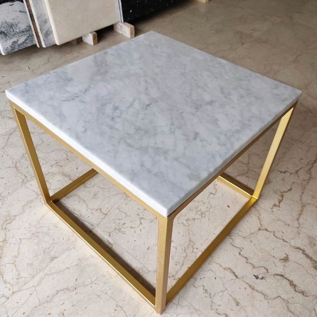 MEJA TAMU MINIMALIS MARMER PERSEGI MEJA TAMU MODERN