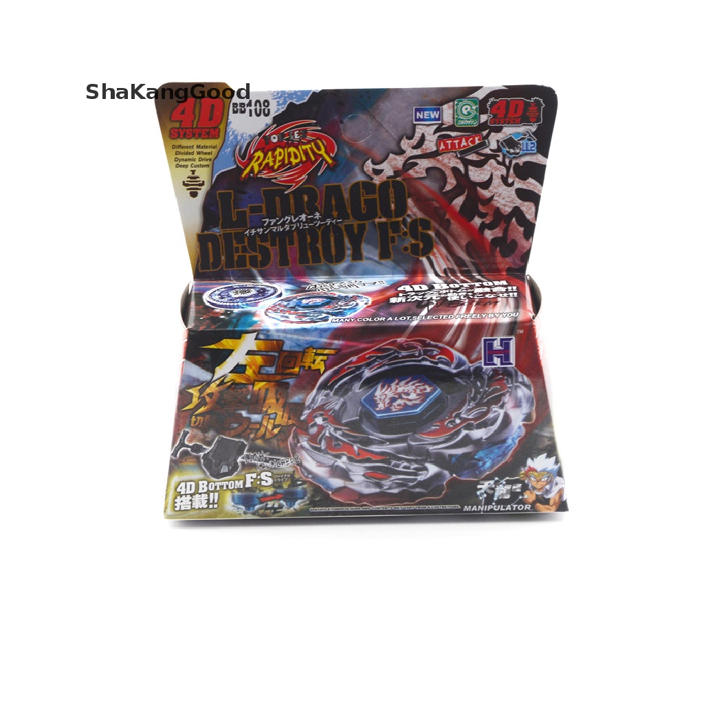 Skid Mainan Gasing Beyblade Metal Fusion 4D Sistem L-Drago BB108 Dengan Launcher Untuk Koleksi