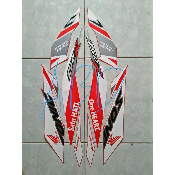 Solusi striping sonic 2018 putih merah Terlaris