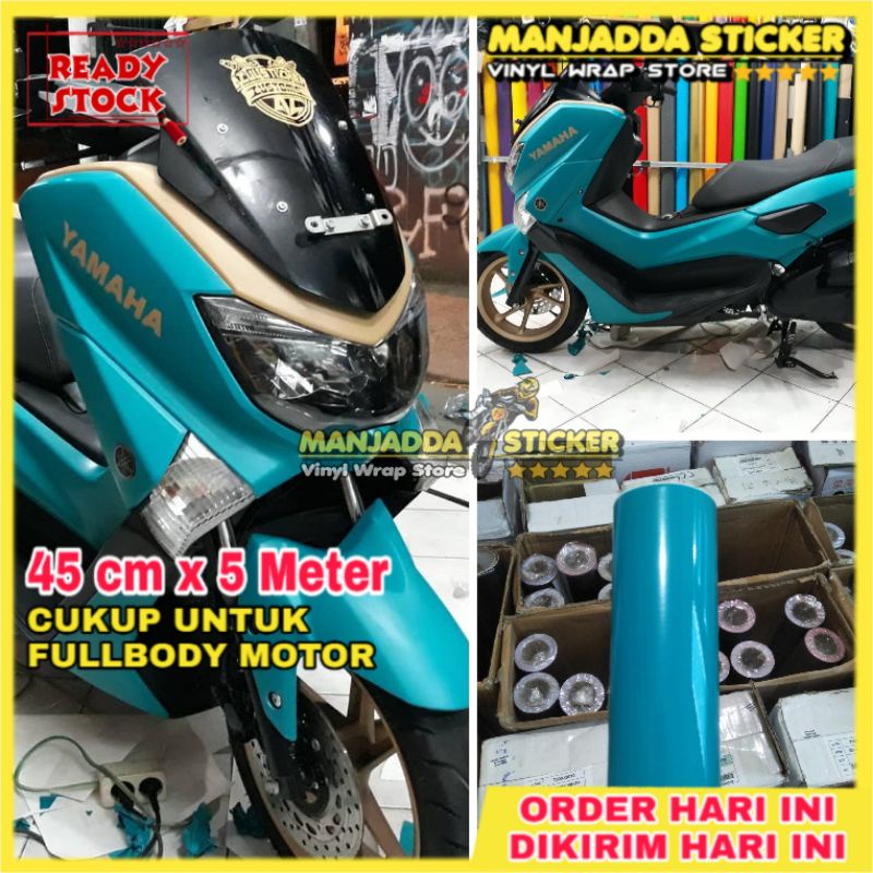 Stiker Skotlet Motor Biru Tosca 45cm x 5meter