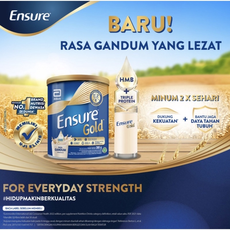 Ensure gold gandum 380 gram ( susu nutrisi lengkap kesehatan )