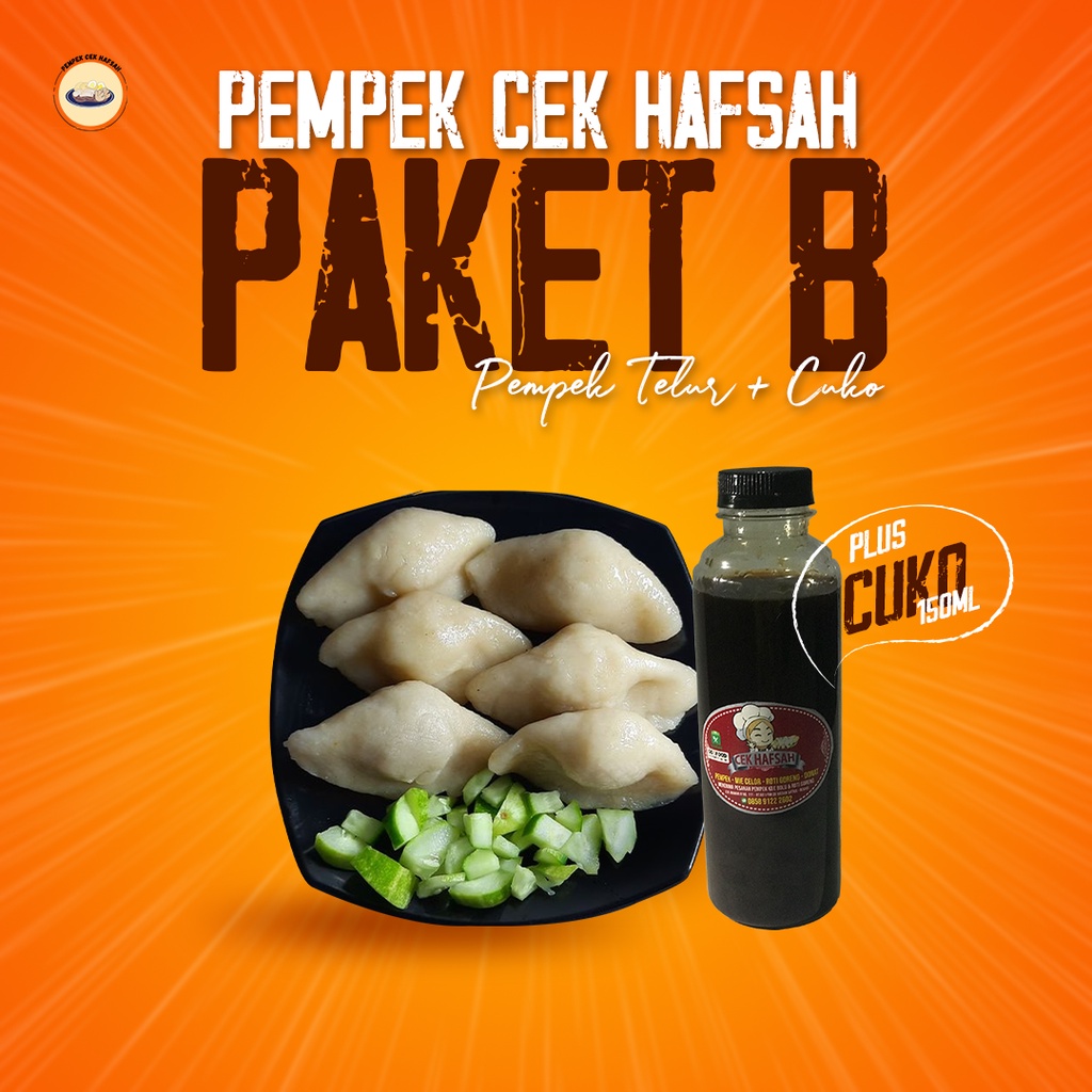 

Pempek palembang asli frozen / empek empek palembang asli Cek Hafsah PAKET B (pempek telur isi 10)