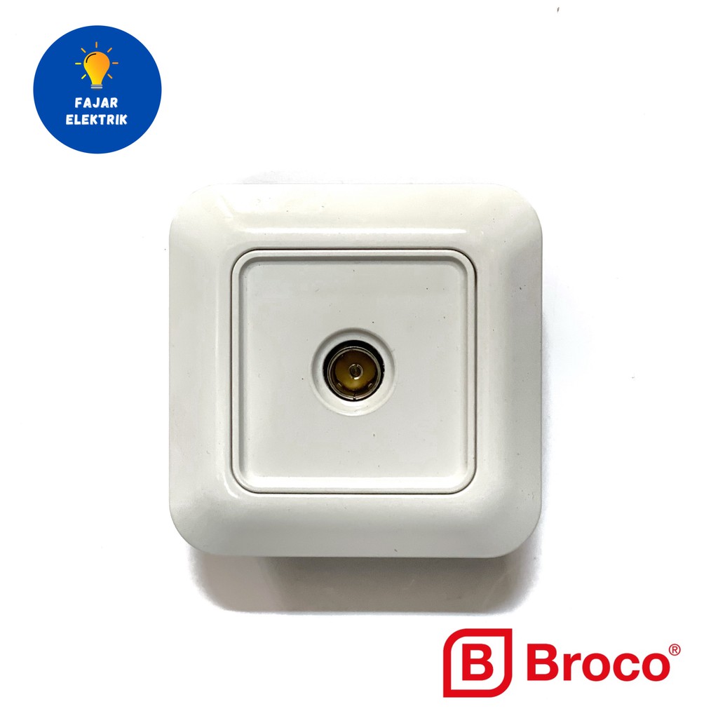 BROCO GALLEO IB STOP KONTAK TV PUTIH / BROCO STOP TV INBOW TANAM PUTIH