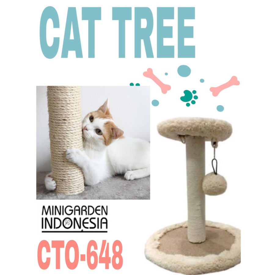 GARUKAN KUCING BERTINGKAT CTO648 cat tree cat toy mainan kucing pet scratcher cat condo cakaran papan garuk