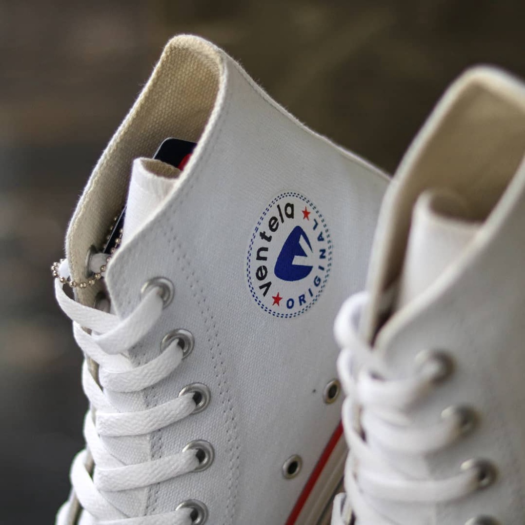 Ventela Ethnic Sepatu 70s Black Natural White High Low-5