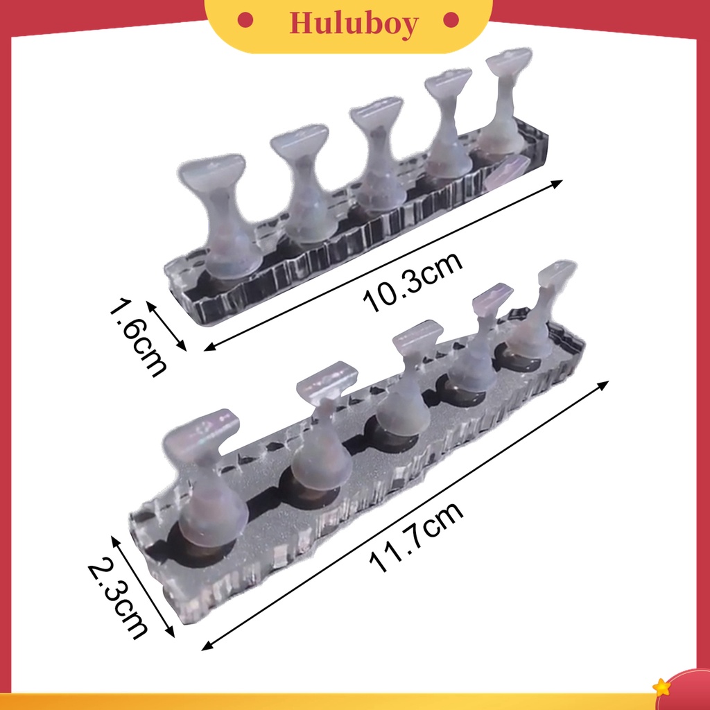 Huluboy Huluboy♡ 1 Set Stand Holder Display Kuku Magnetik Bahan Akrilik Tahan Lama Dapat Digunakan Kembali Untuk Manicure