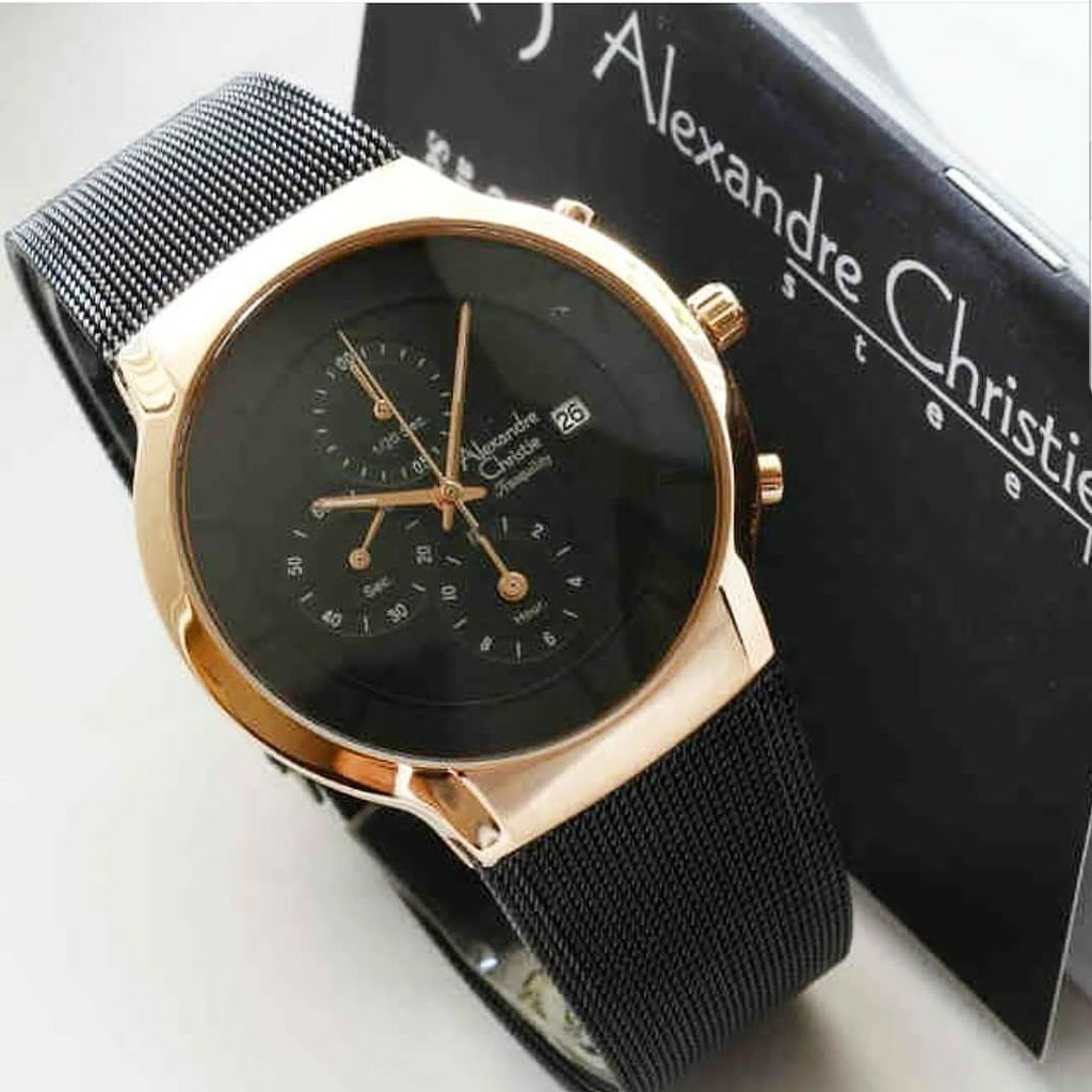 AC alexandre Christie AC 6245 pria original stainless steel black rose gold
