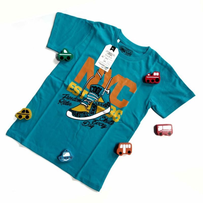 Kaos Anak Laki-Laki CMG Kids Motif NYC Cotton Combed 24S