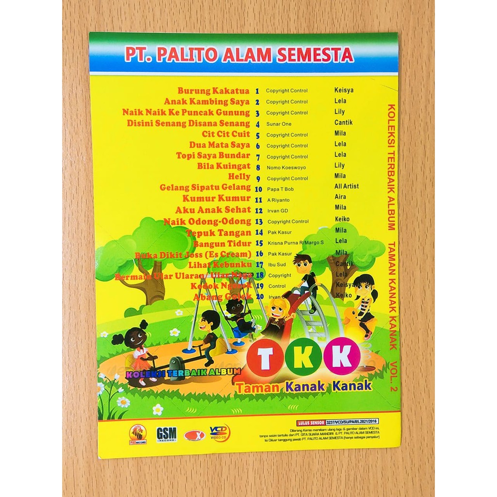 Kaset Dvd Original Album Terbaik Lagu Taman Kanak Kanak Vol 1