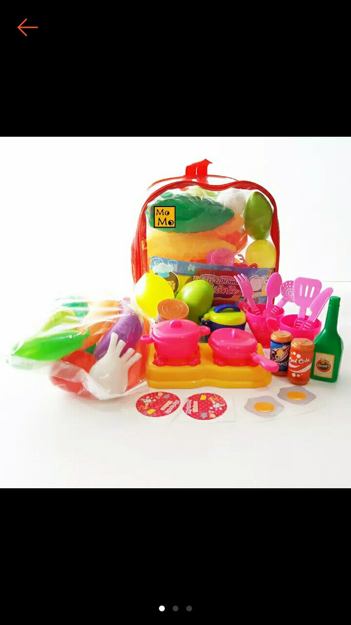  Mainan  Anak  Perempuan  Kitchen Set Tas Ransel Mainan  Buah 