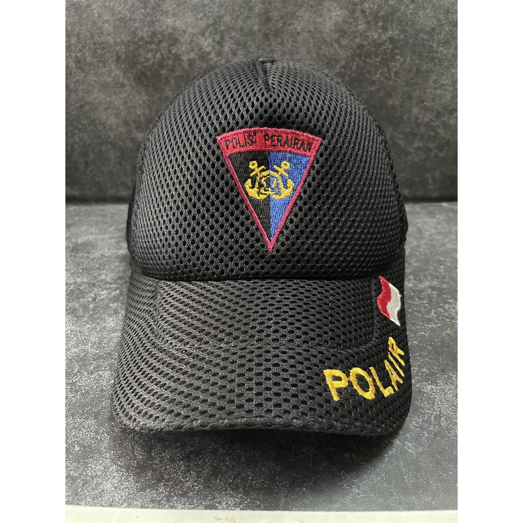 Topi Jaring POLAIR - Topi Polis* Perairan - Topi Jaring - Topi Polair