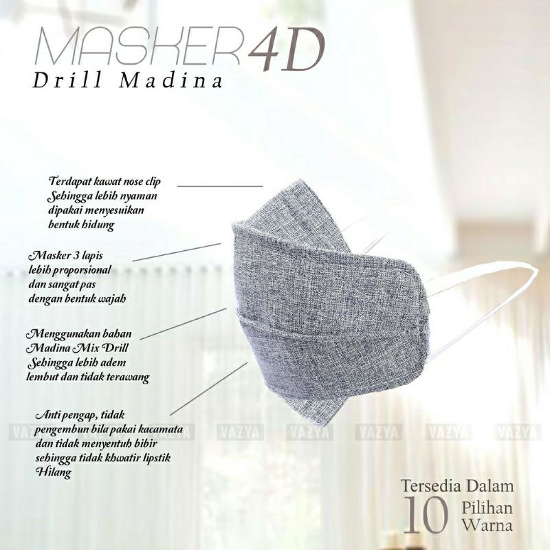 Masker 4D  Drill Madina