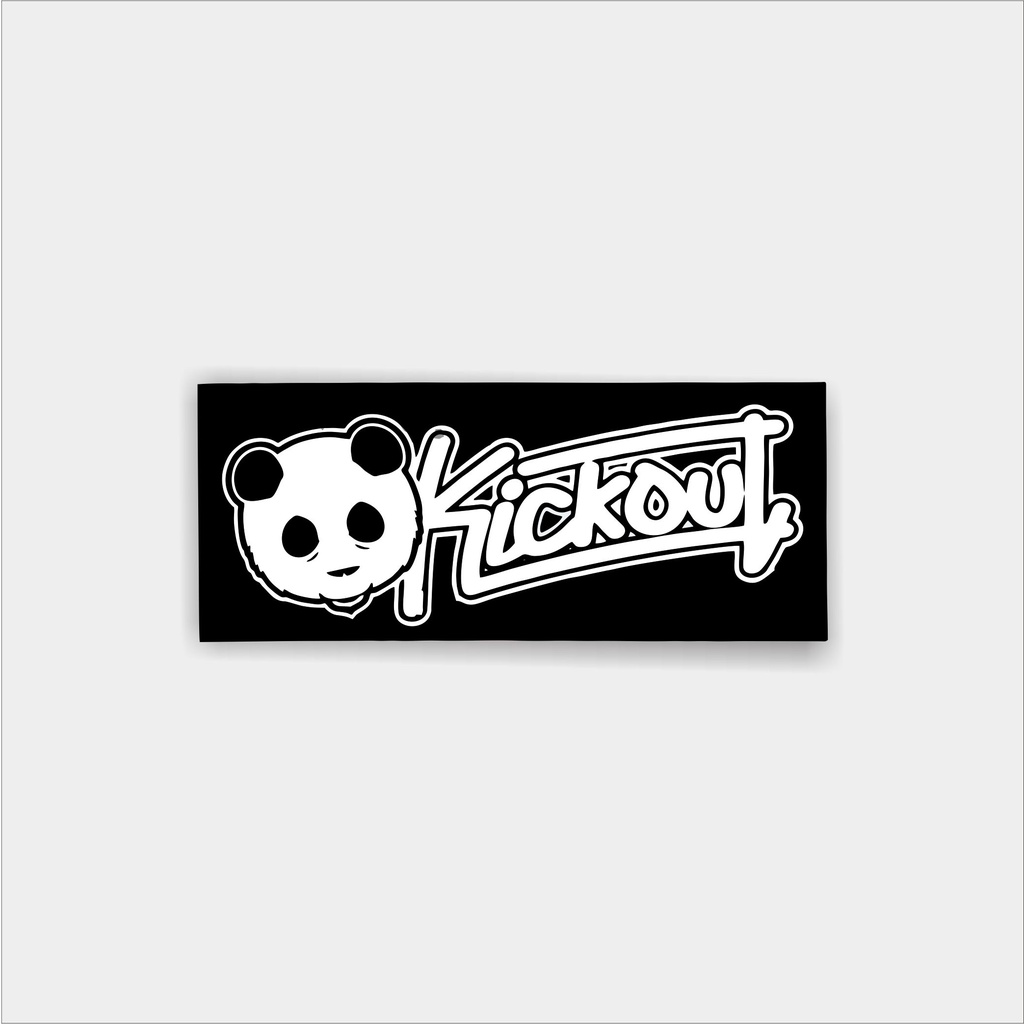 

Stiker brand stiker distro Kickout bahan anti air