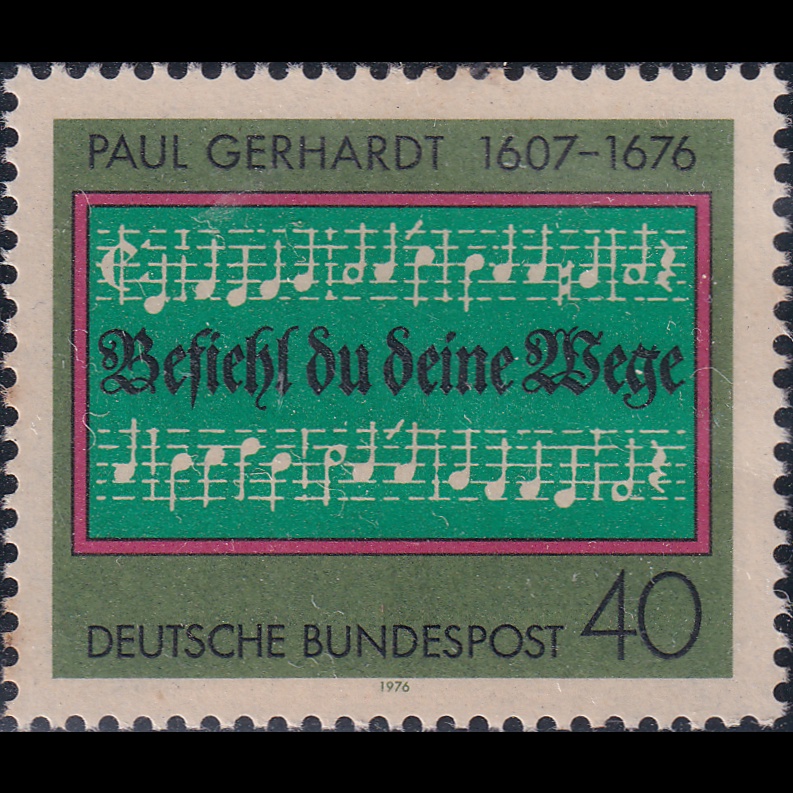 Prangko Germany 1976 - The 300th Anniversary of the Death of Paul Gerhardt, Hymn Writer