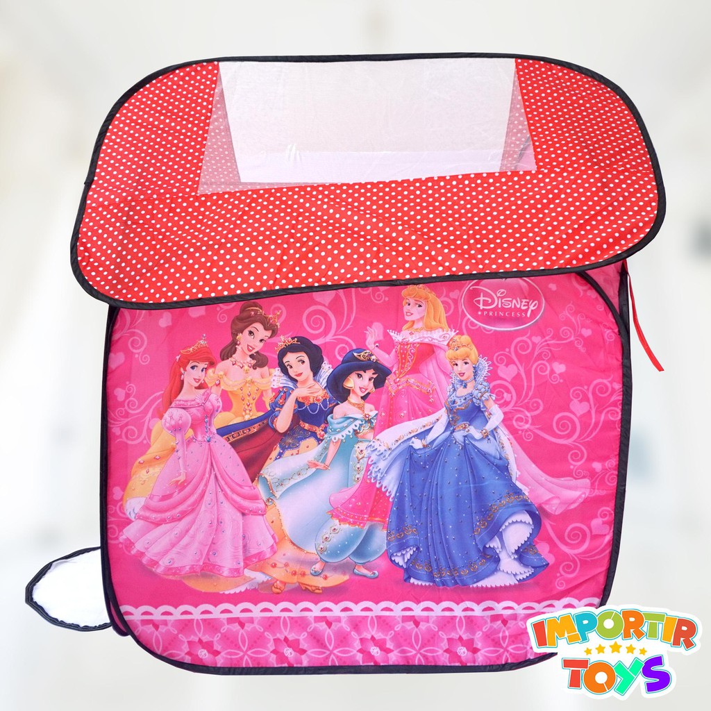 Tenda OUTDOOR/INDOOR Besar Tema PRINCESS DISNEY +ZIPPER DOOR