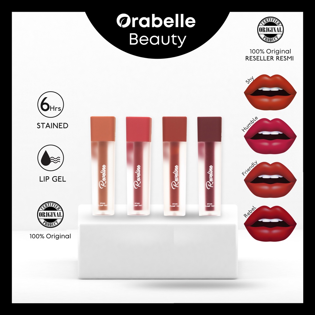 Jual REVELINE Stain Plump Tint Lip Liptint Lipcream Humble Shy Rebel