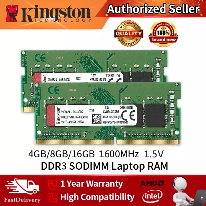 RAM KINGSTON DDR3 8GB SODIMM Laptop 4GB 1.5V DDR3 4GB 12800/1600MHZ