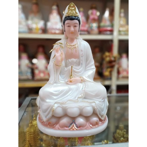 patung dewi kwan im marmer padat hanpaiyu uk 12 inch