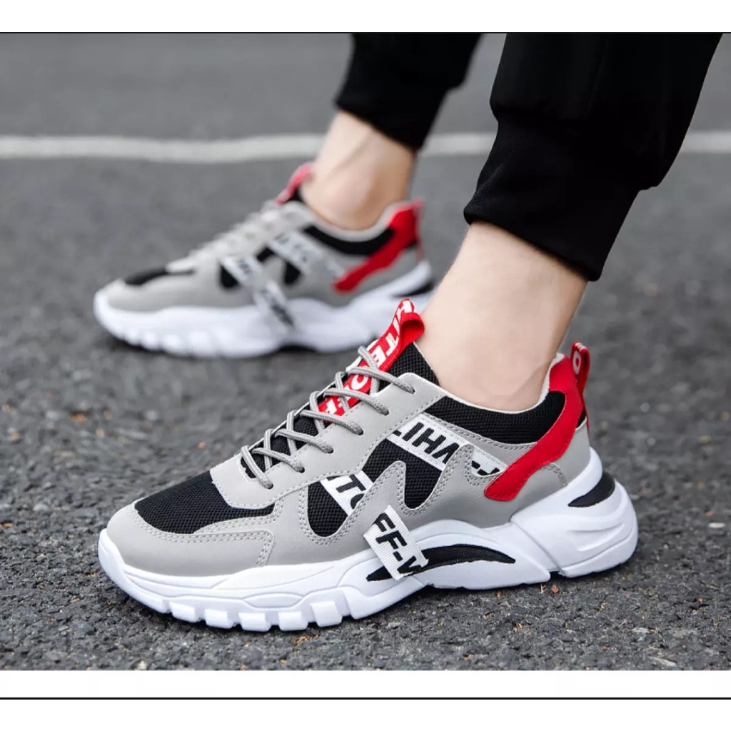 Sepatu Pria Impor Sneakers Olahraga cowok Sepatu Kasual fashion Mesh Low Top Men Sport Shoes murah