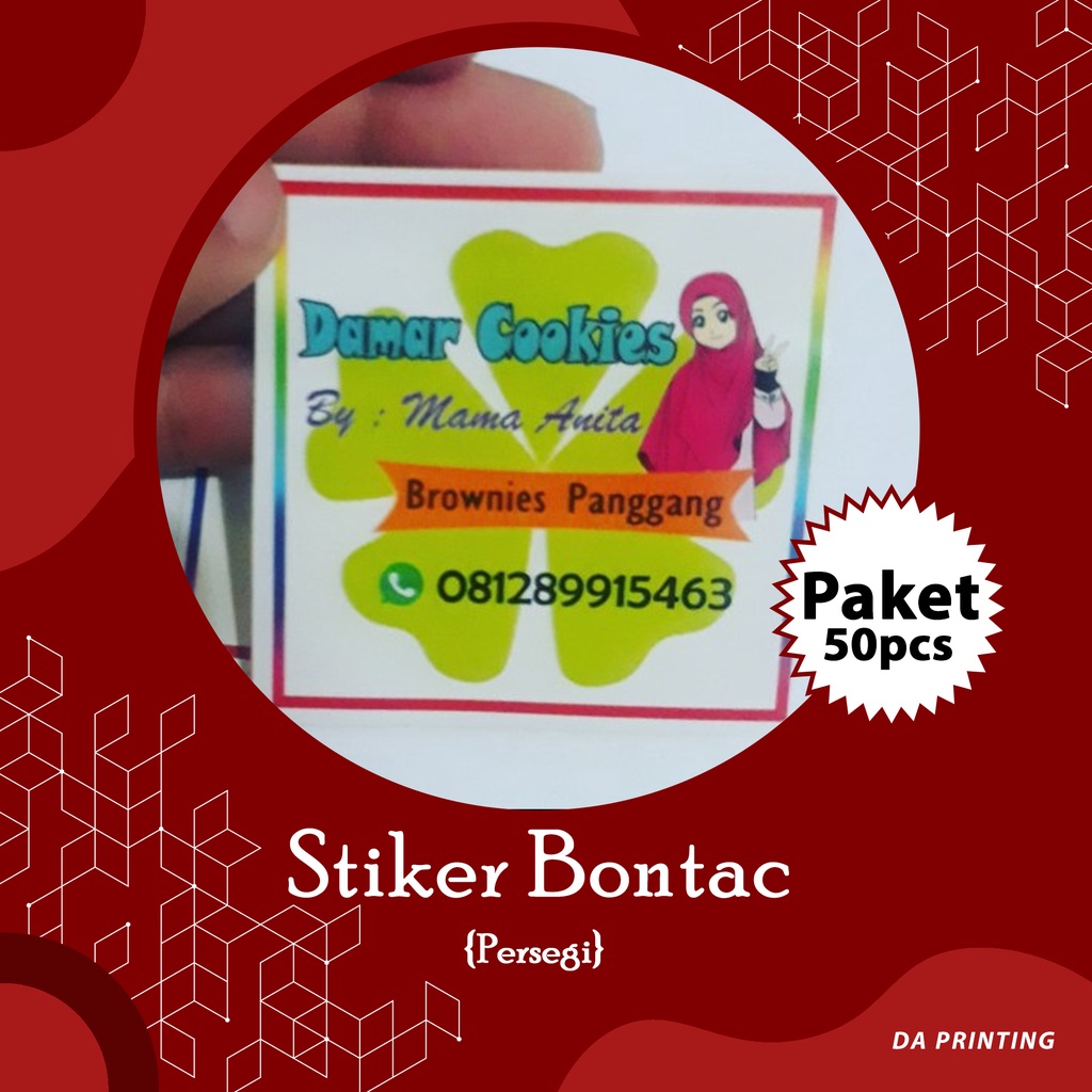 

[PROMO] Stiker Bontac Kotak 50pcs / Stiker Bontac Persegi 50pcs / Stiker Olshop
