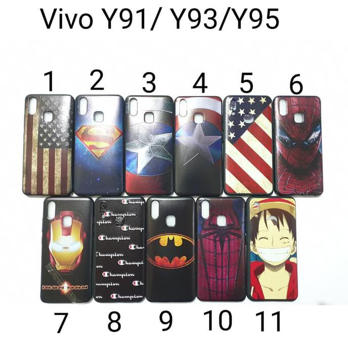super sale Case Hitam Superhero Vivo Y93 / Soft Case Vivo Y93 ready stock