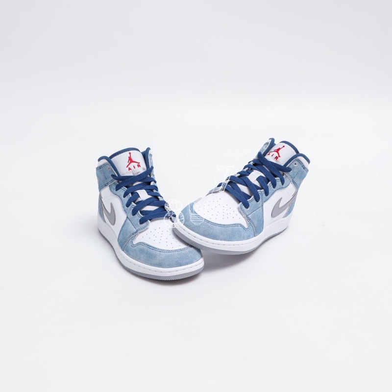 Air Jordan 1 Mid French Blue GS Women