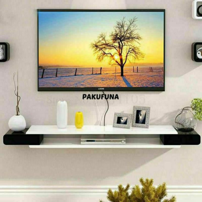 MEJA TV MINIMALIS MURAH MODERN Rak TV Dinding Tempel Nakas Kayu Hiasan Dinding Dekorasi Dinding t