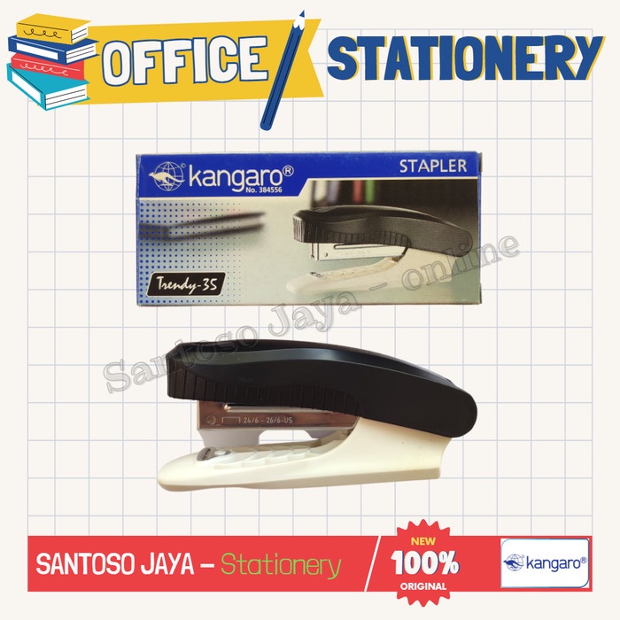 

Stapler KANGARO Trendy-35 - Stepler 24/6-26/6 -Jepretan Staples TRENDY