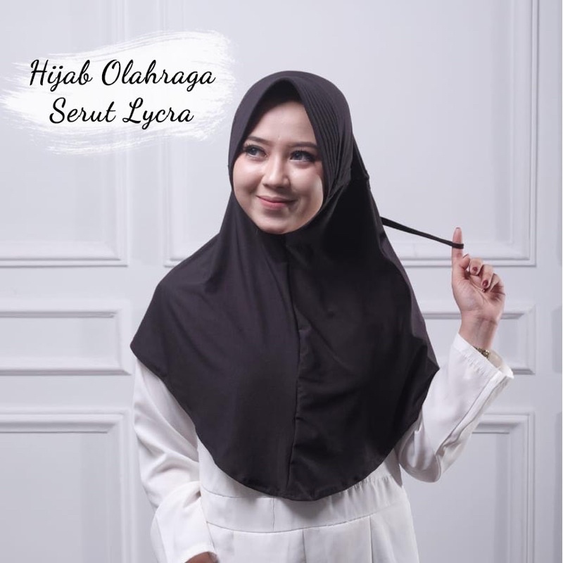 Hijab Instan Serut Jumbo// Serut Polos Jokowi Jumbo Lycra