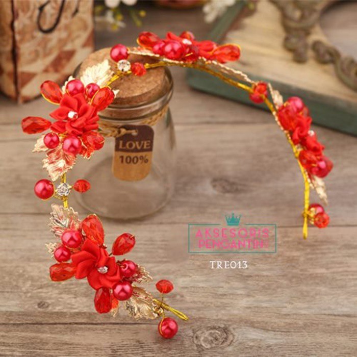 [PRODUK FAVORIT] MAHKOTA BRIDAL TIARA WEDDING AKSESORIS PENGANTIN HAIRBAND TRE013