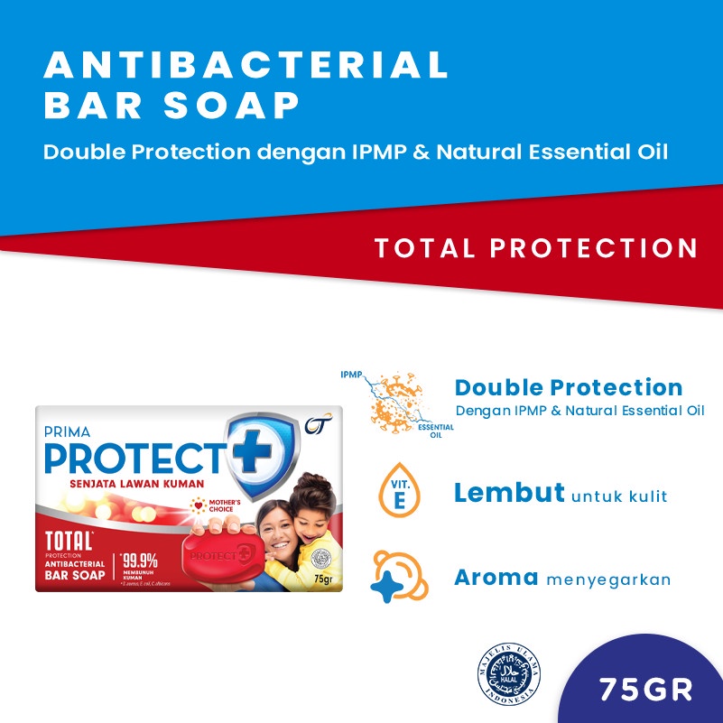 ( Juragan ) Prima Protect + sabun batang anti bacterial 75 gram / Sabun Mandi anti bakteri