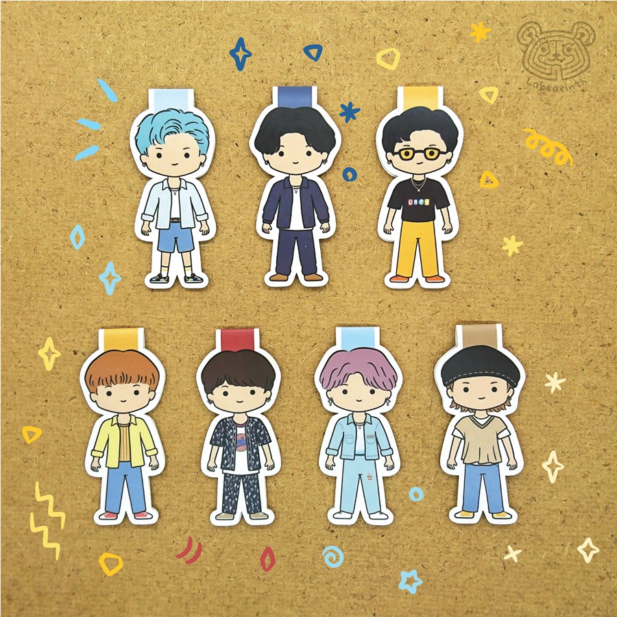 

BTS Dynamite Magnetic Bookmark | Pembatas Buku Magnet Bangtan Boys Fanart Kpop