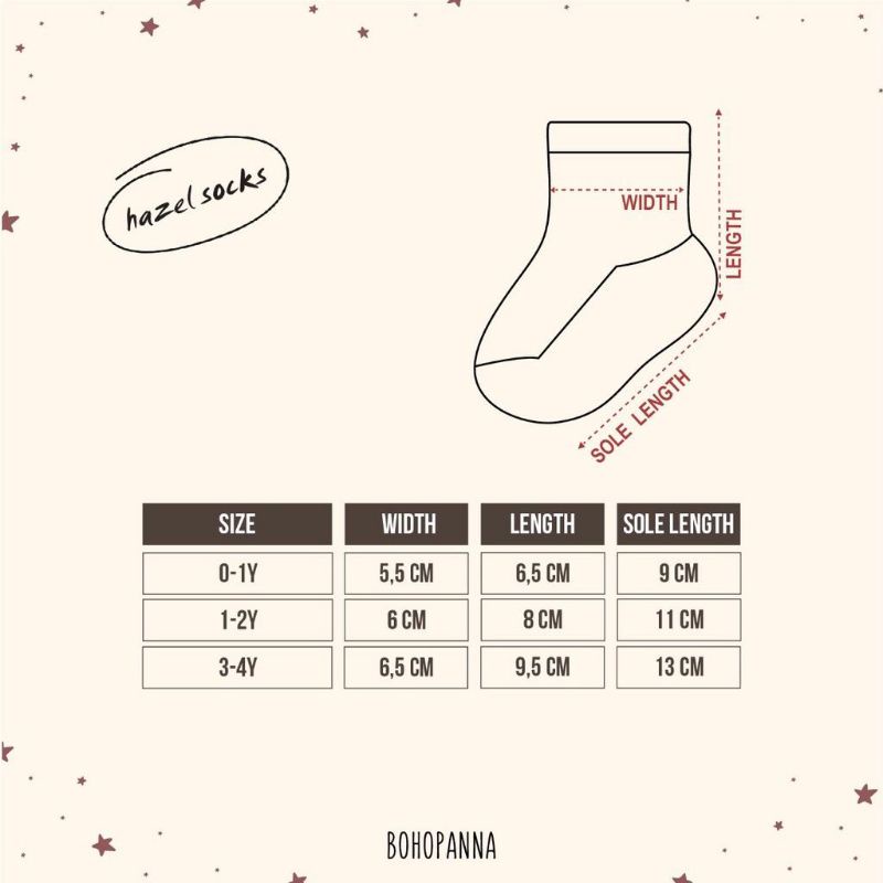 Bohopanna Hazel Sock / Kaos Kaki Anak Dan Bayi / Sarung Kaki