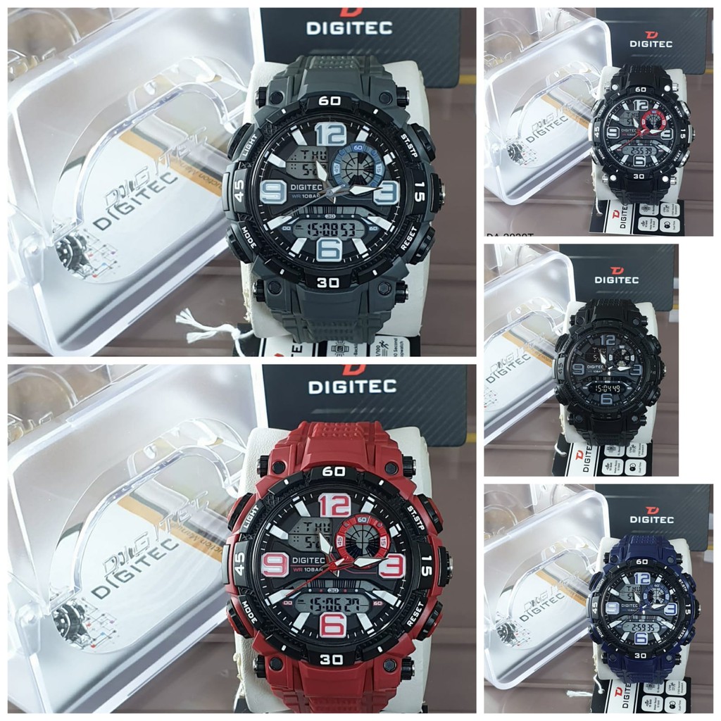Jam Tangan Pria Digitec DA-2030T/DA 2030T Doubble Time Original
