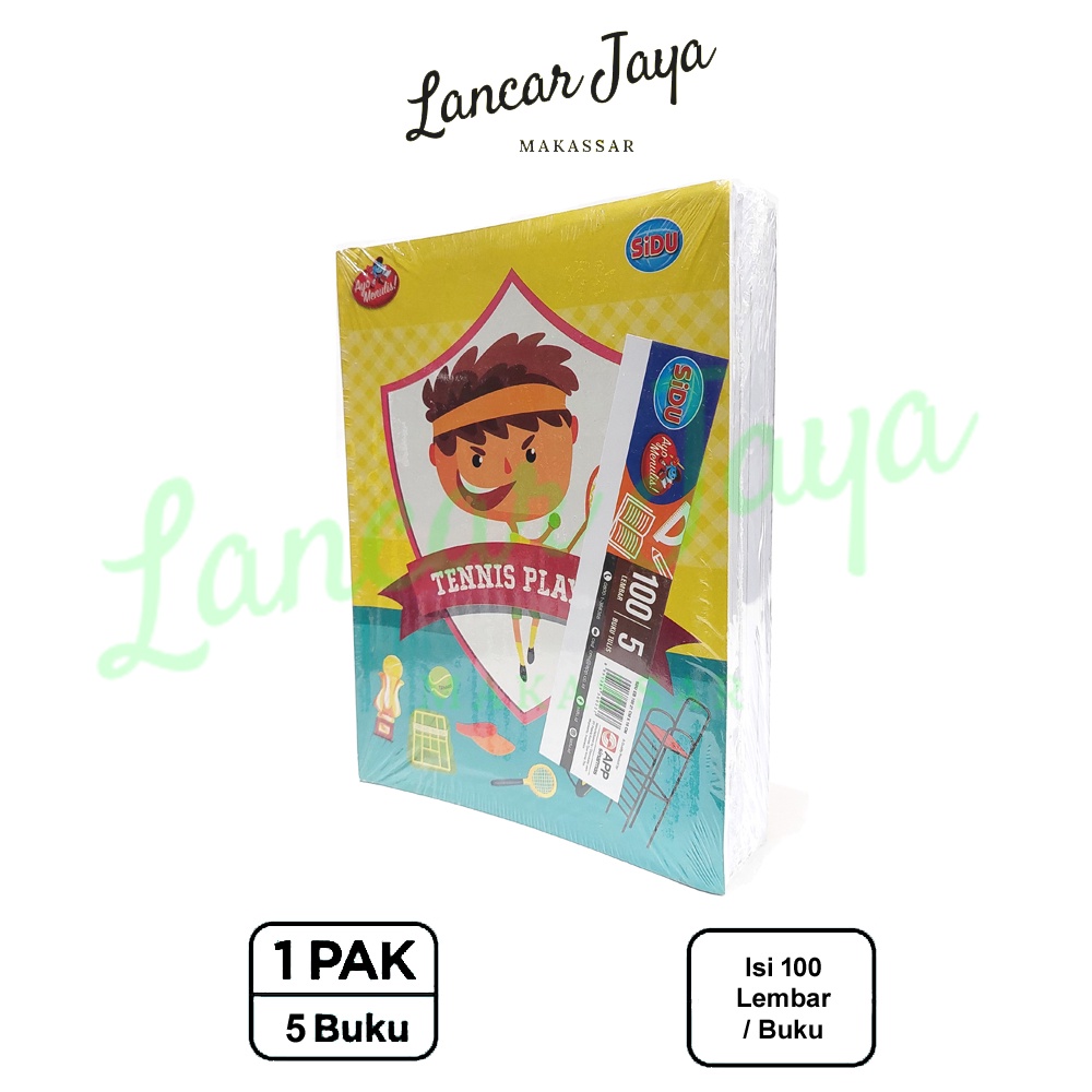 

[ 1 PACK /.5 BUKU ] Buku Tulis Catatan SIDU Sinar Dunia 100 LBR Lembar