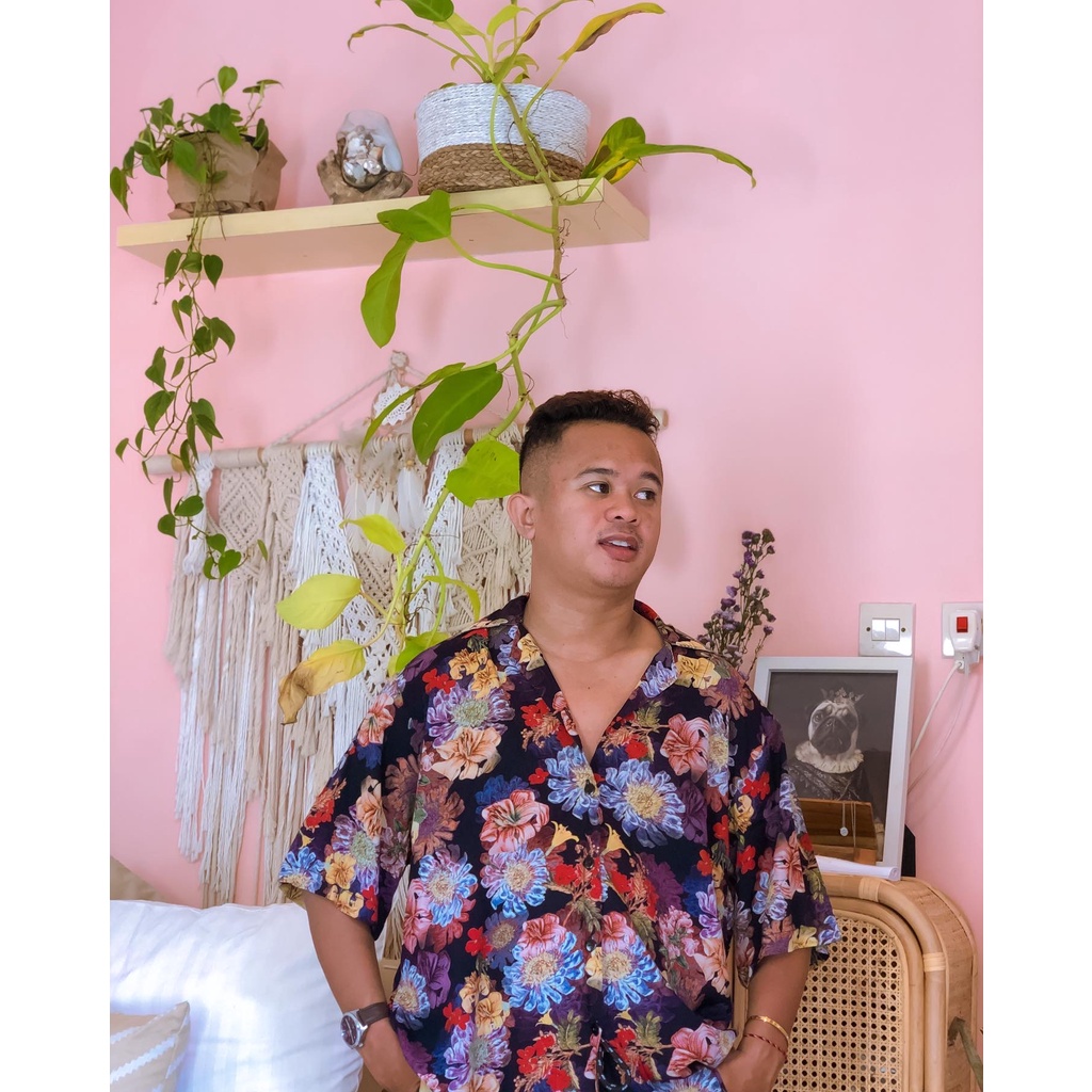 Kemeja Pantai Printing Bali Motif Rich Flowers Rayon by Chellapa Indonesia-3