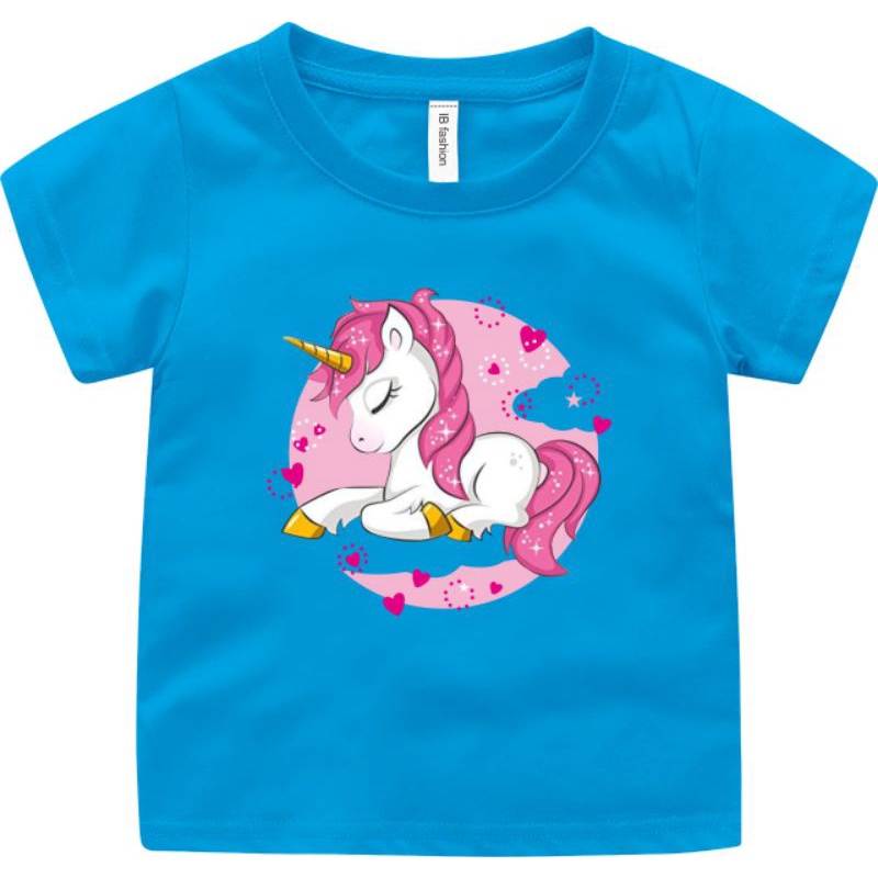 Baju KAos Anak Perempuan Unicorn 3 Untuk Anak Umur 2-10 tahun atasan anak Cewek Baju Oblong anak Cewek T shirt Anak