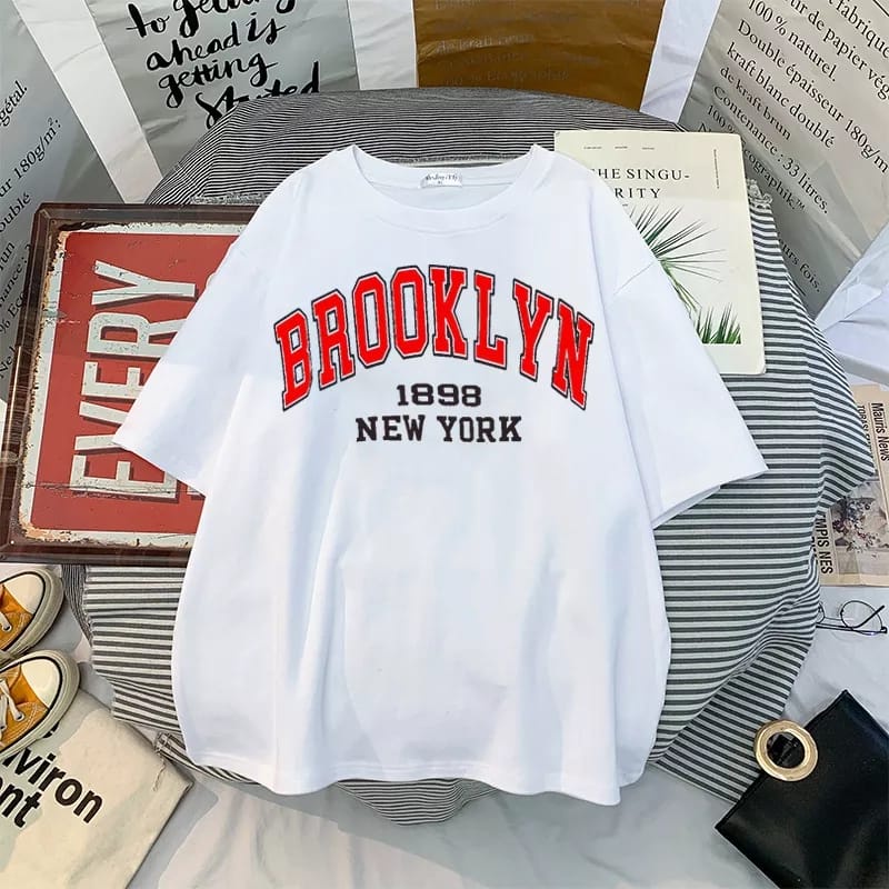 BISA COD//baju oversize pria terbaru baju BROOKLYN size L,XL baju terlaris, baju keren fashion pria terbaru -covid.fashion