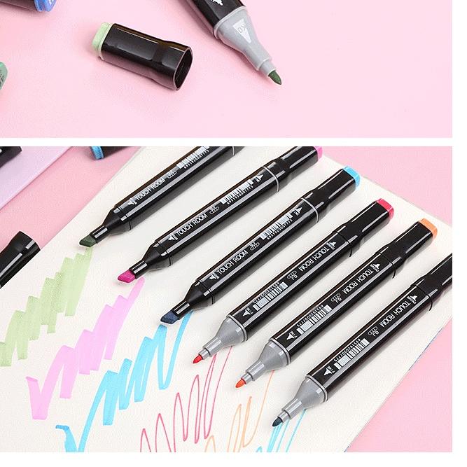 

Kirim LANGSUNG touch 80/60/48/36/24/12 Colors Twin Tip Pen Marker Set Dual Head Oily Alcoholic Sketch Markers Brush Pen For Draw Manga Animation Design Art Supplies JY7'