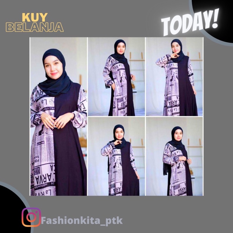 gamis wanita/gamis rayon /baju koran/gamis koran