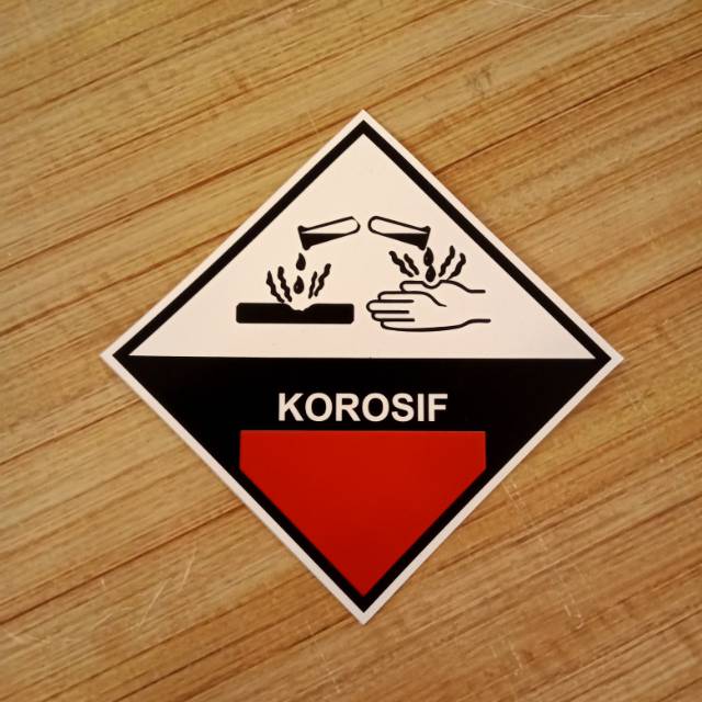 Jual Stiker K3 rambu safety. Korosif . UK 10x10cm | Shopee Indonesia