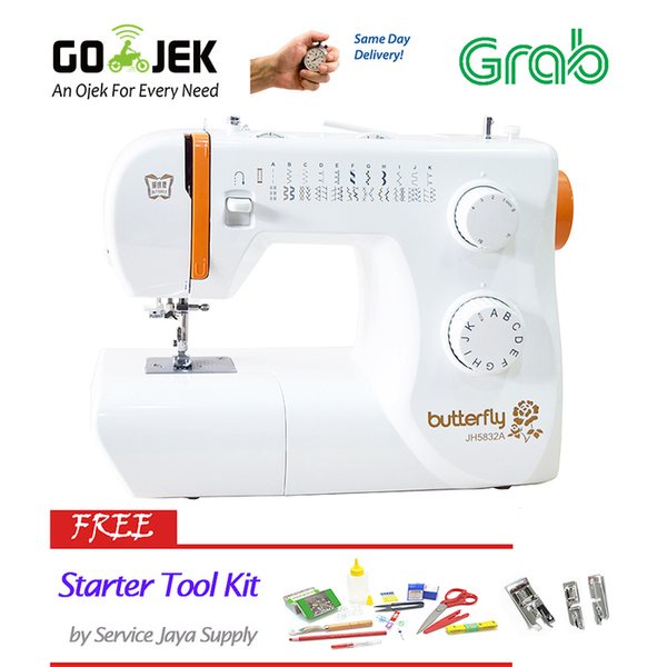 Mesin Jahit Butterfly JH 5832A   JH5832A Portable Multifungsi