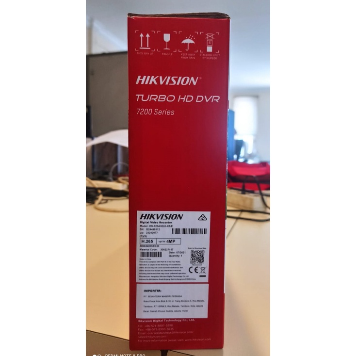 New DVR HIKVISION 4CH / DVR DS-7204HQHI-K1/E