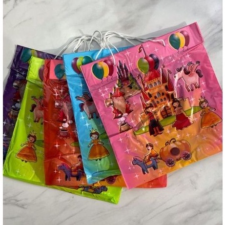 Kantong Plastik Ulang Tahun/ Goodie Bag Plastik Ultah Full Colour Tas Kantong Kado